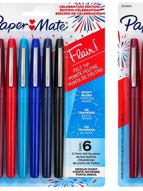 PAPER MATE FLAIR FELT TIP PENS MEDIUM 12 PER ORDER CELEBRATION EDITION NEW